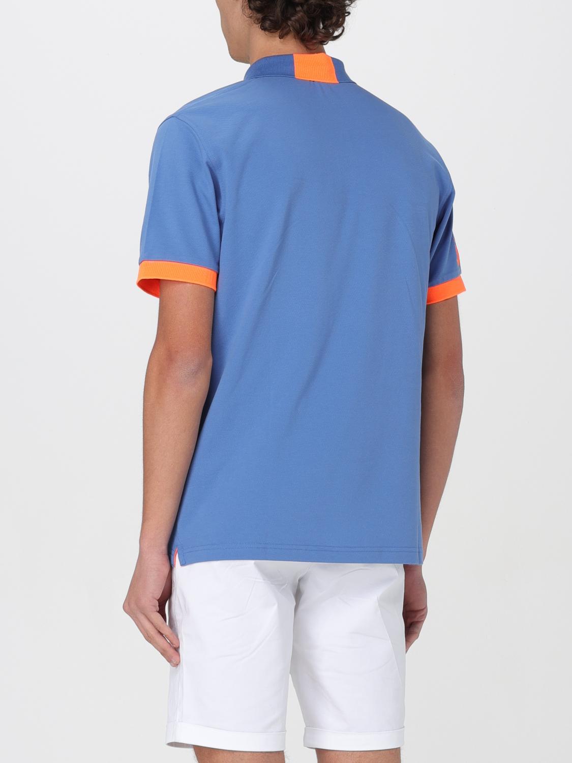 SUN68 POLO: Polo Sun 68 in piquet di cotone con logo , Avion - Img 2
