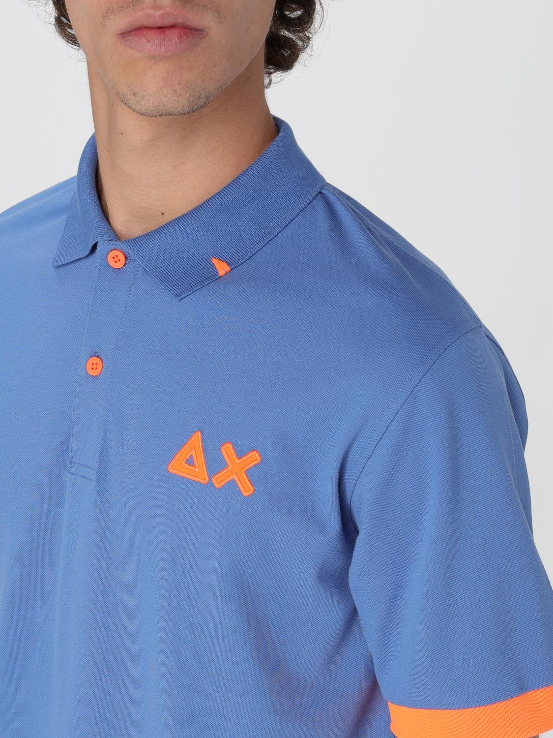 SUN68 POLO: Polo Sun 68 in piquet di cotone con logo , Avion - Img 3