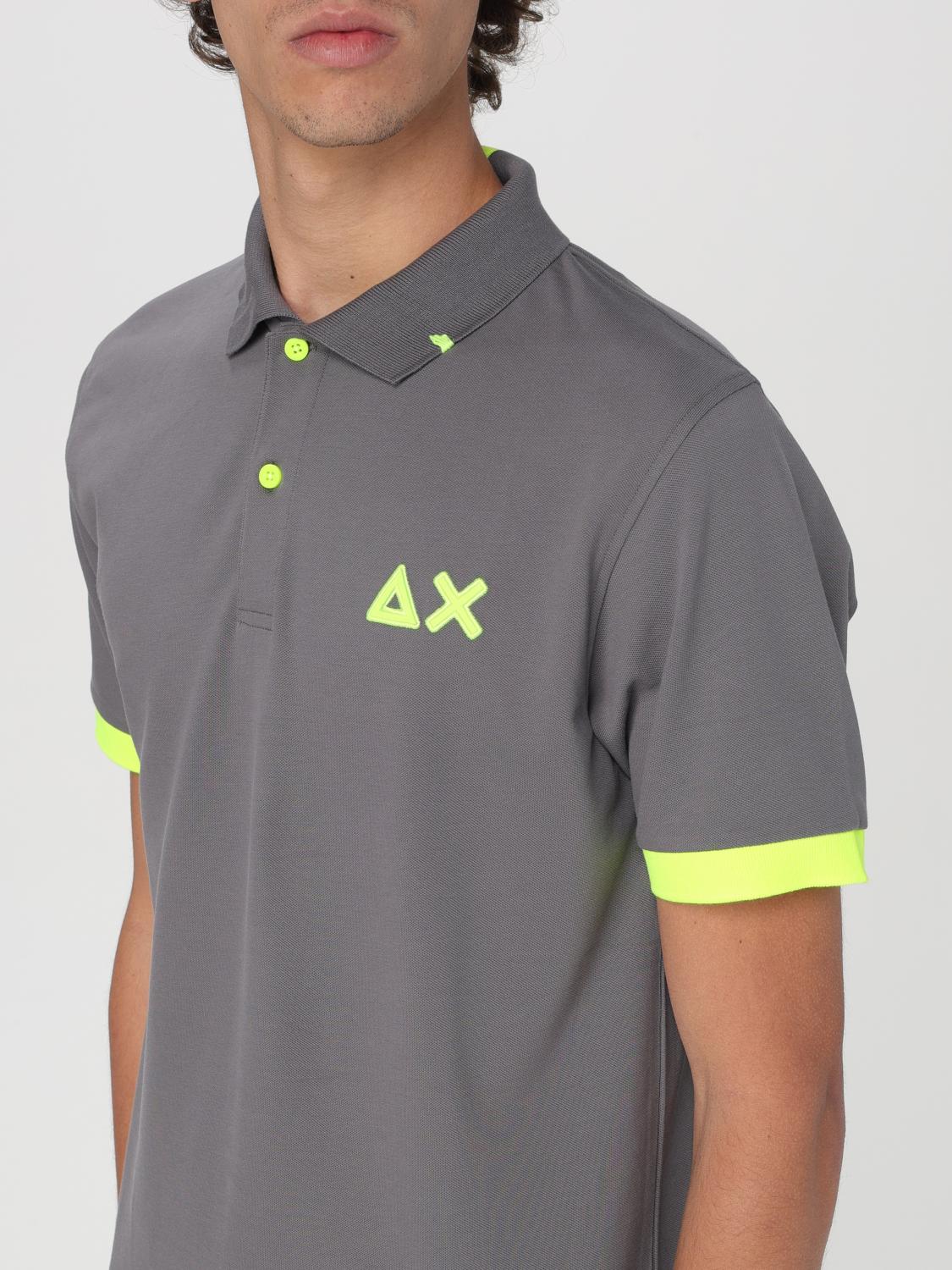 SUN68 POLO: Polo Sun 68 in piquet di cotone con logo , Inchiostro - Img 3