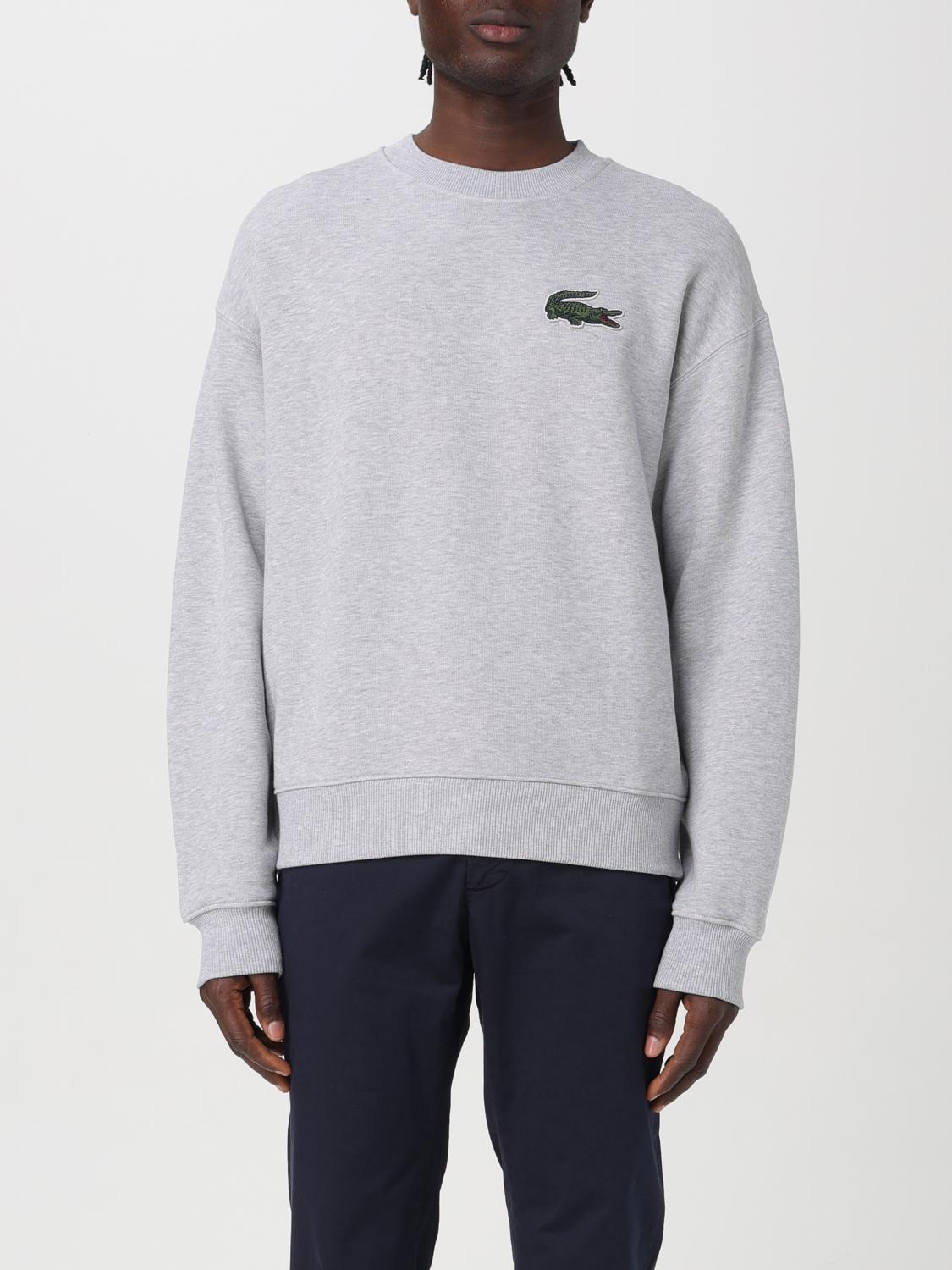 LACOSTE Sweatshirt men Grey Lacoste sweatshirt SH6405 online at GIGLIO.COM