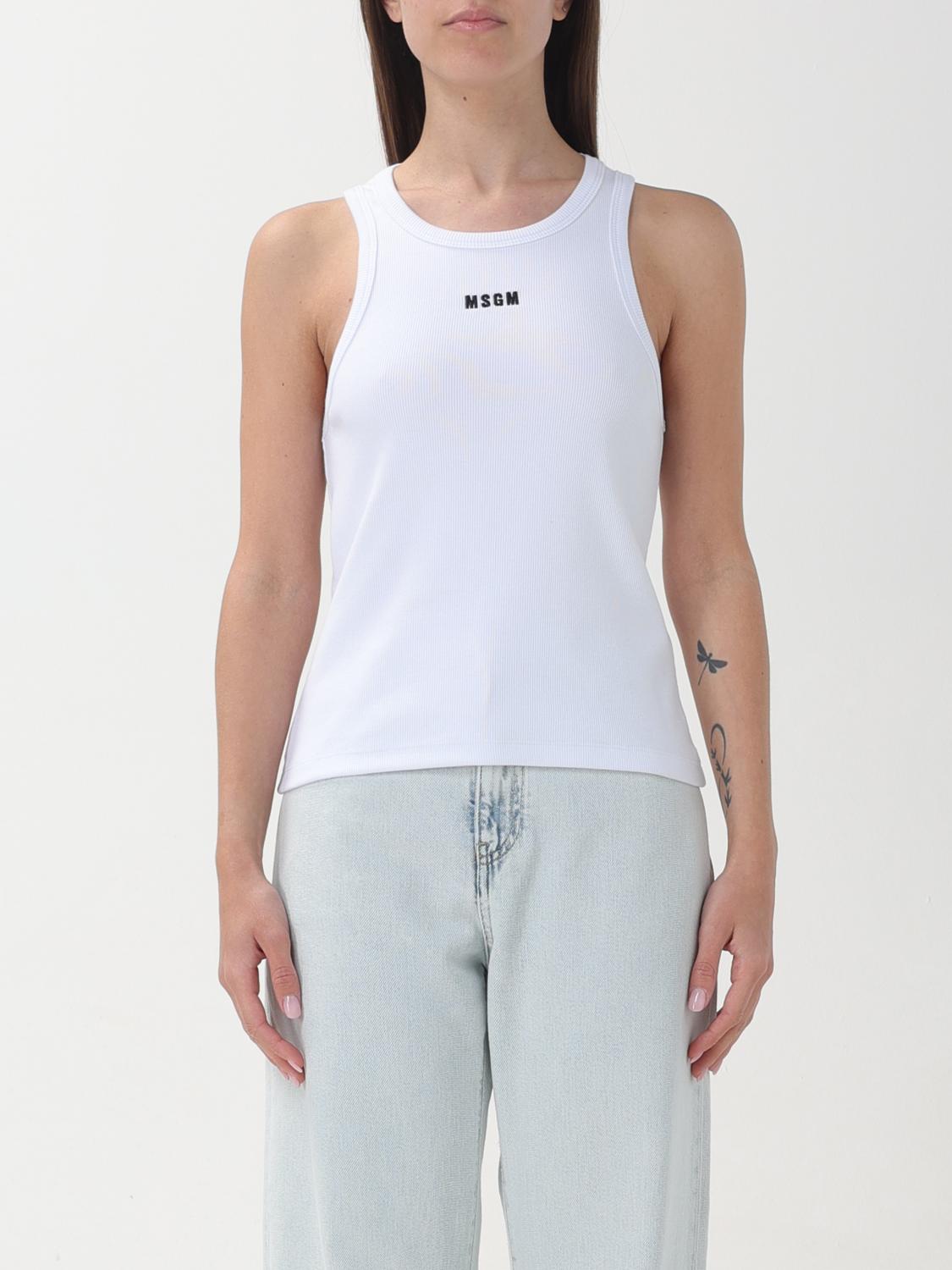 MSGM TOP: Top damen MSGM, Weiß - Img 1