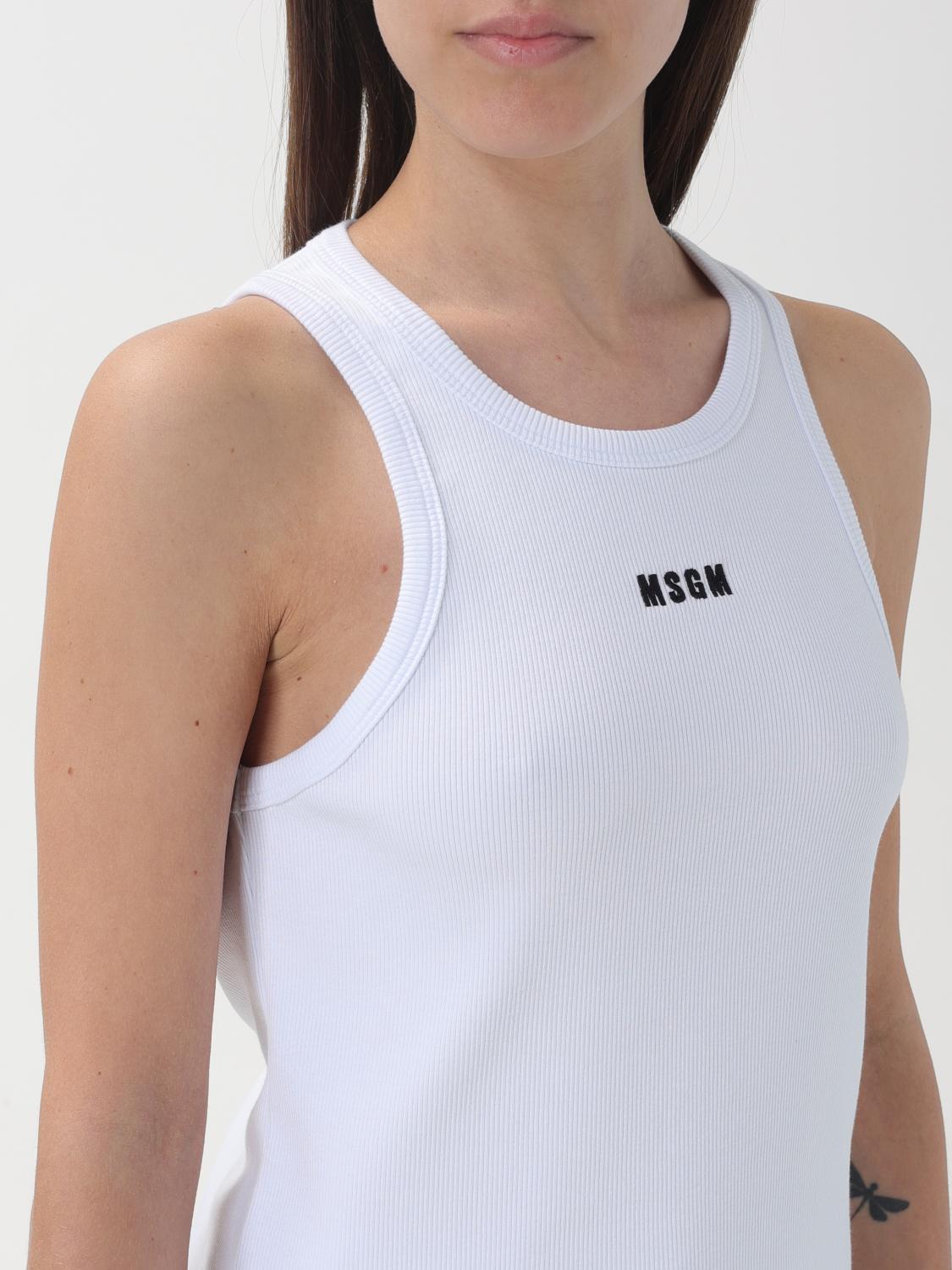 MSGM TOP: Top damen MSGM, Weiß - Img 3