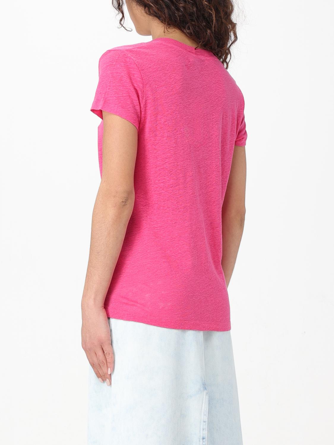 IRO CAMISETA: Camiseta básica Iro de lino, Fucsia - Img 2
