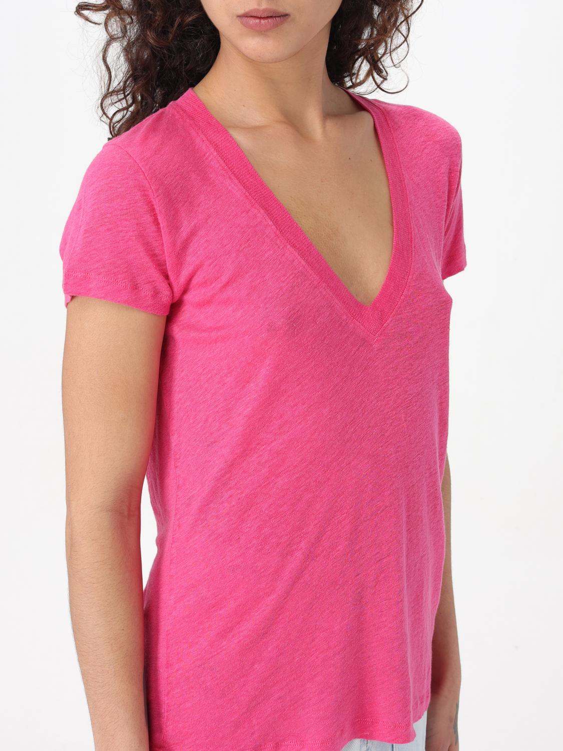 IRO CAMISETA: Camiseta básica Iro de lino, Fucsia - Img 3