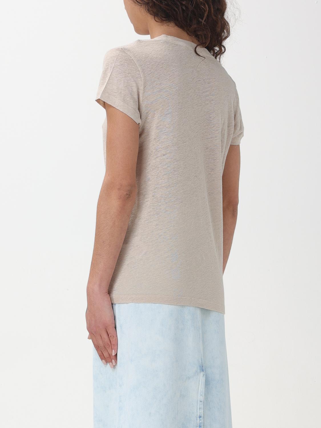 IRO T-SHIRTS: T-shirt basic Iro in lino , Beige - Img 2
