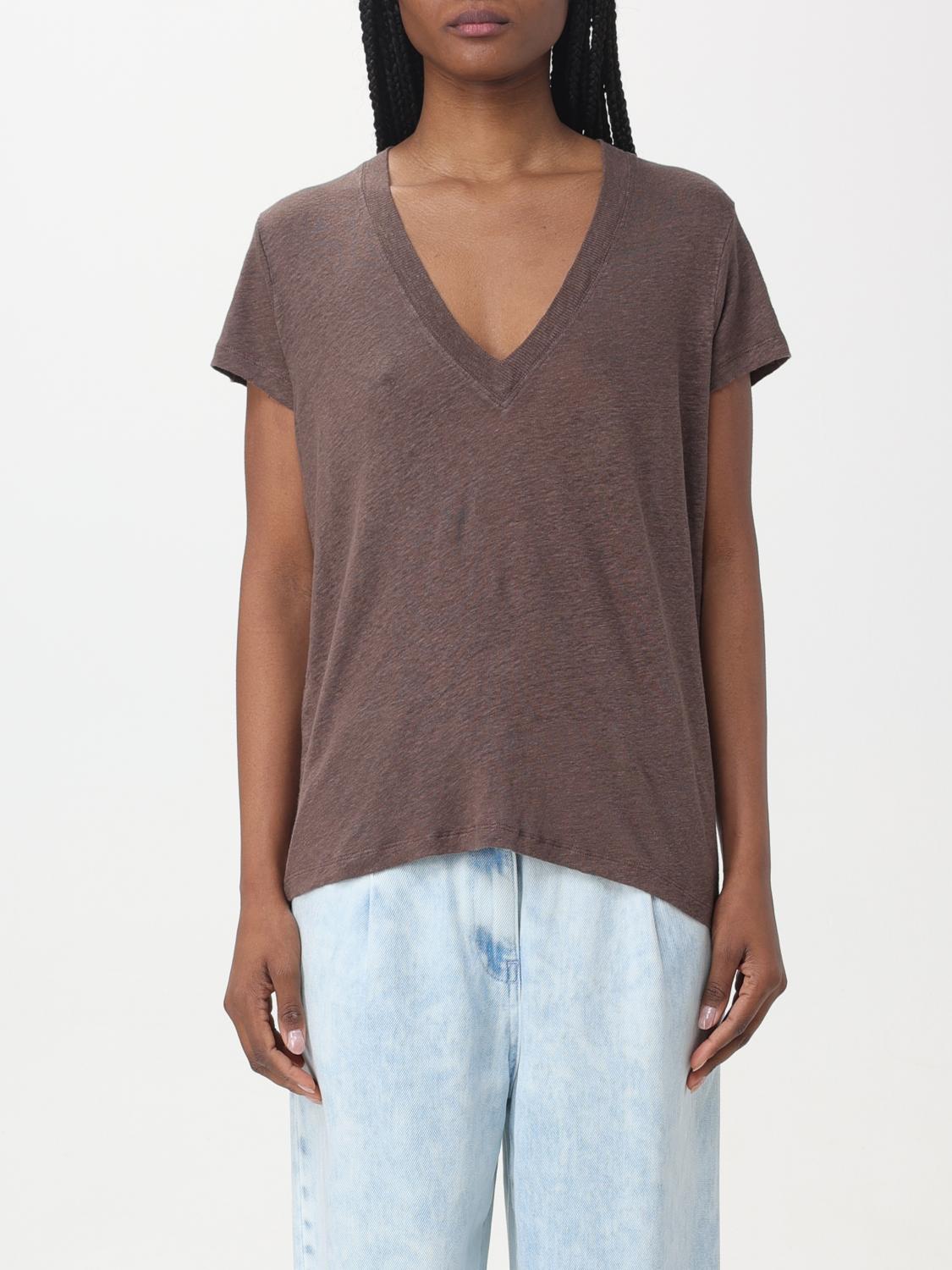 IRO CAMISETA: Camiseta básica Iro de lino, Marrón - Img 1