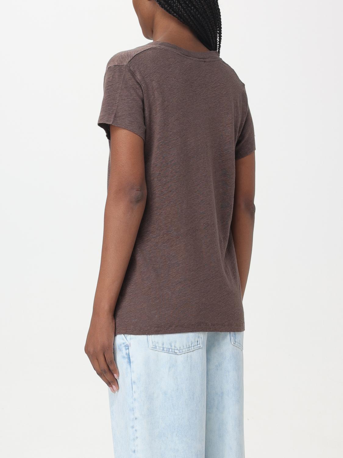 IRO CAMISETA: Camiseta básica Iro de lino, Marrón - Img 2