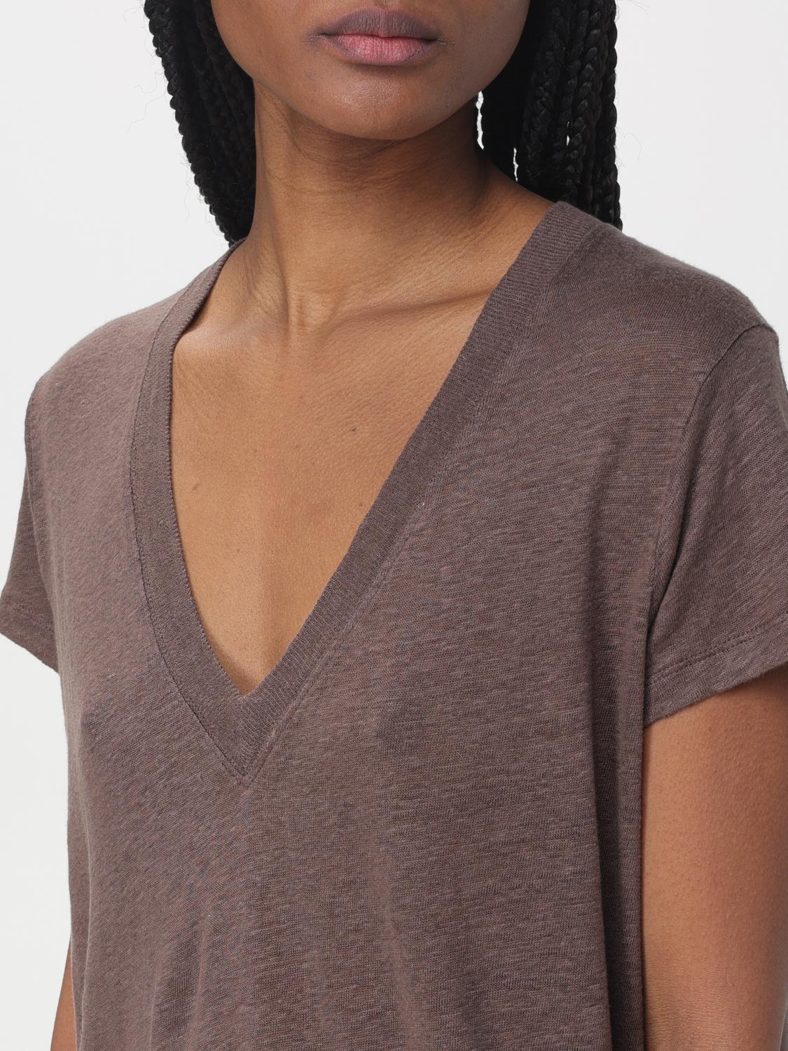 IRO CAMISETA: Camiseta básica Iro de lino, Marrón - Img 3