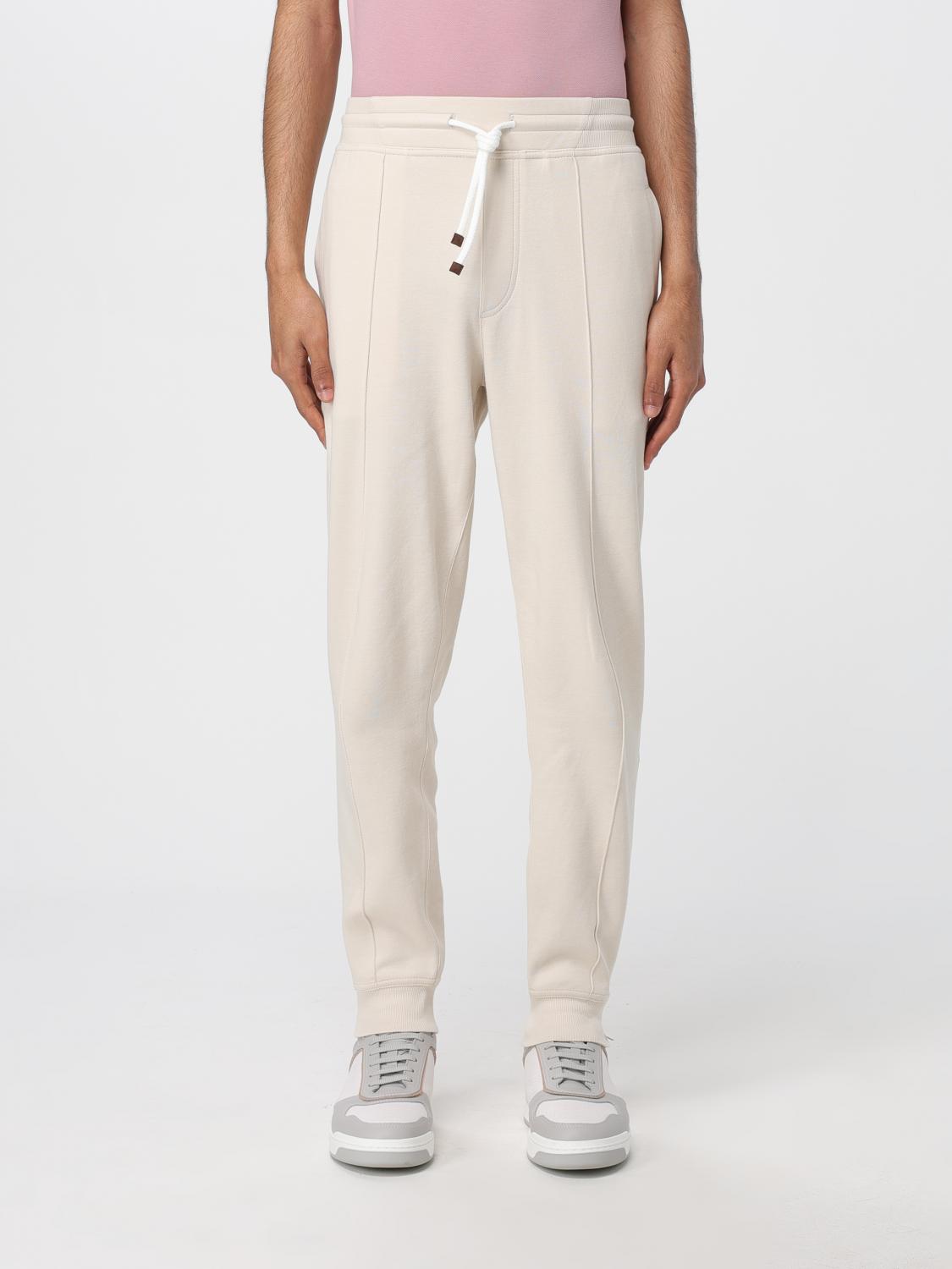 BRUNELLO CUCINELLI 팬츠: 팬츠 남성 Brunello Cucinelli, 베이지 - Img 1