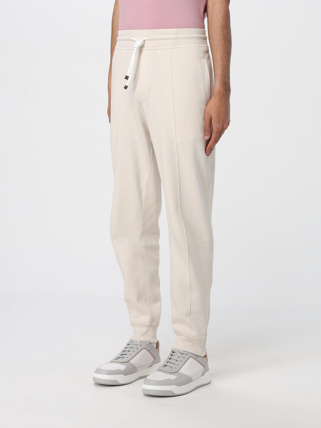 BRUNELLO CUCINELLI 팬츠: 팬츠 남성 Brunello Cucinelli, 베이지 - Img 4