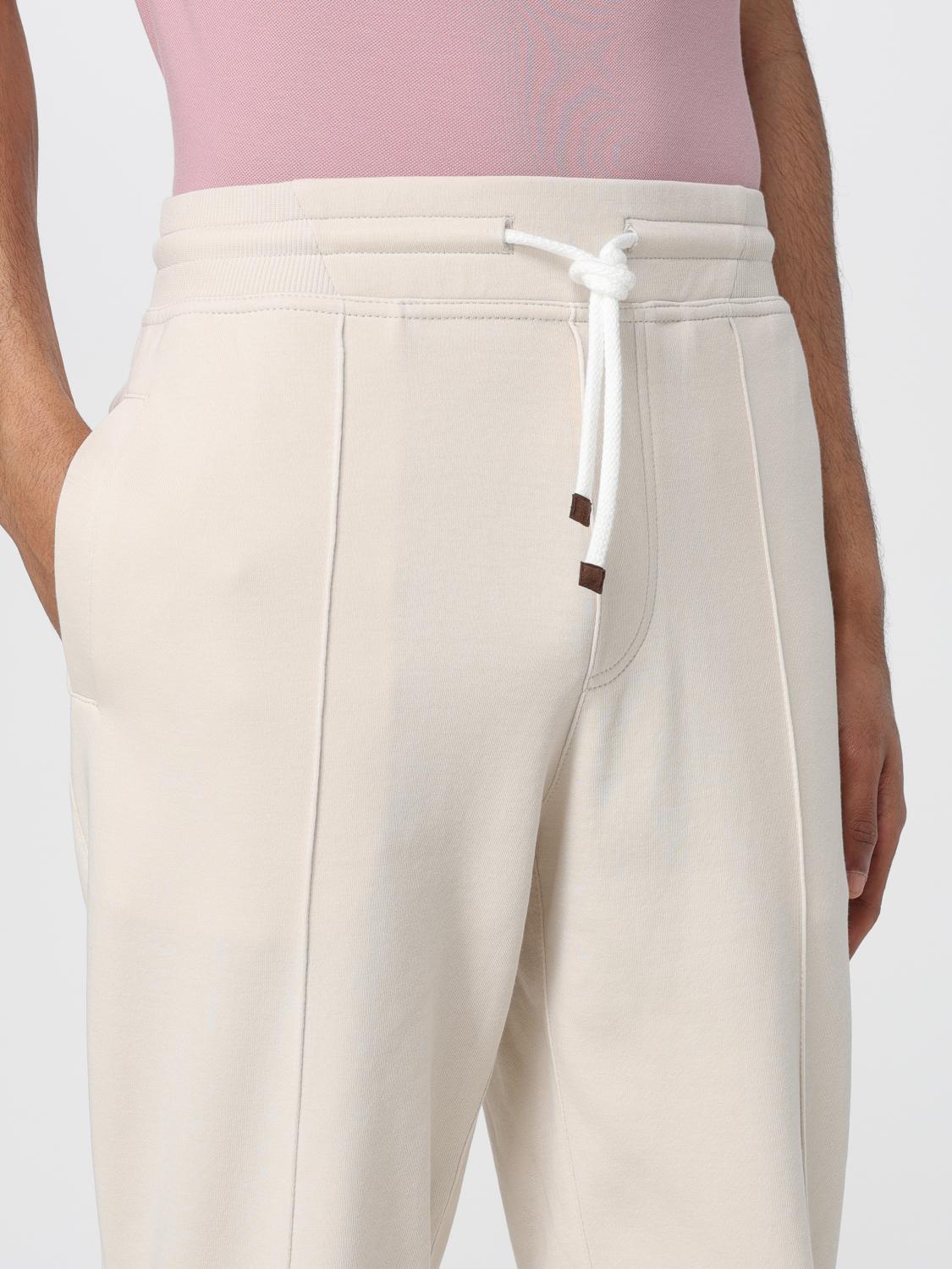 BRUNELLO CUCINELLI 팬츠: 팬츠 남성 Brunello Cucinelli, 베이지 - Img 5