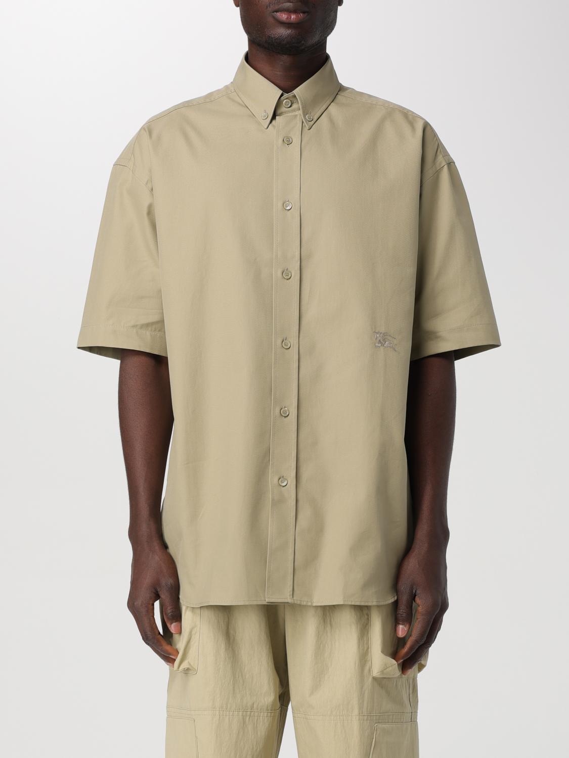 BURBERRY CAMICIA: Camicia Burberry in popeline di cotone , Salvia - Img 1