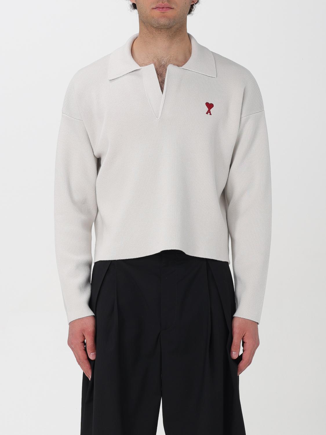AMI PARIS PULL: Sweatshirt homme Ami Paris, Blanc - Img 1