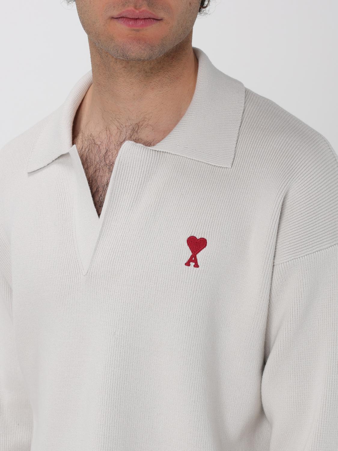 AMI PARIS PULL: Sweatshirt homme Ami Paris, Blanc - Img 4