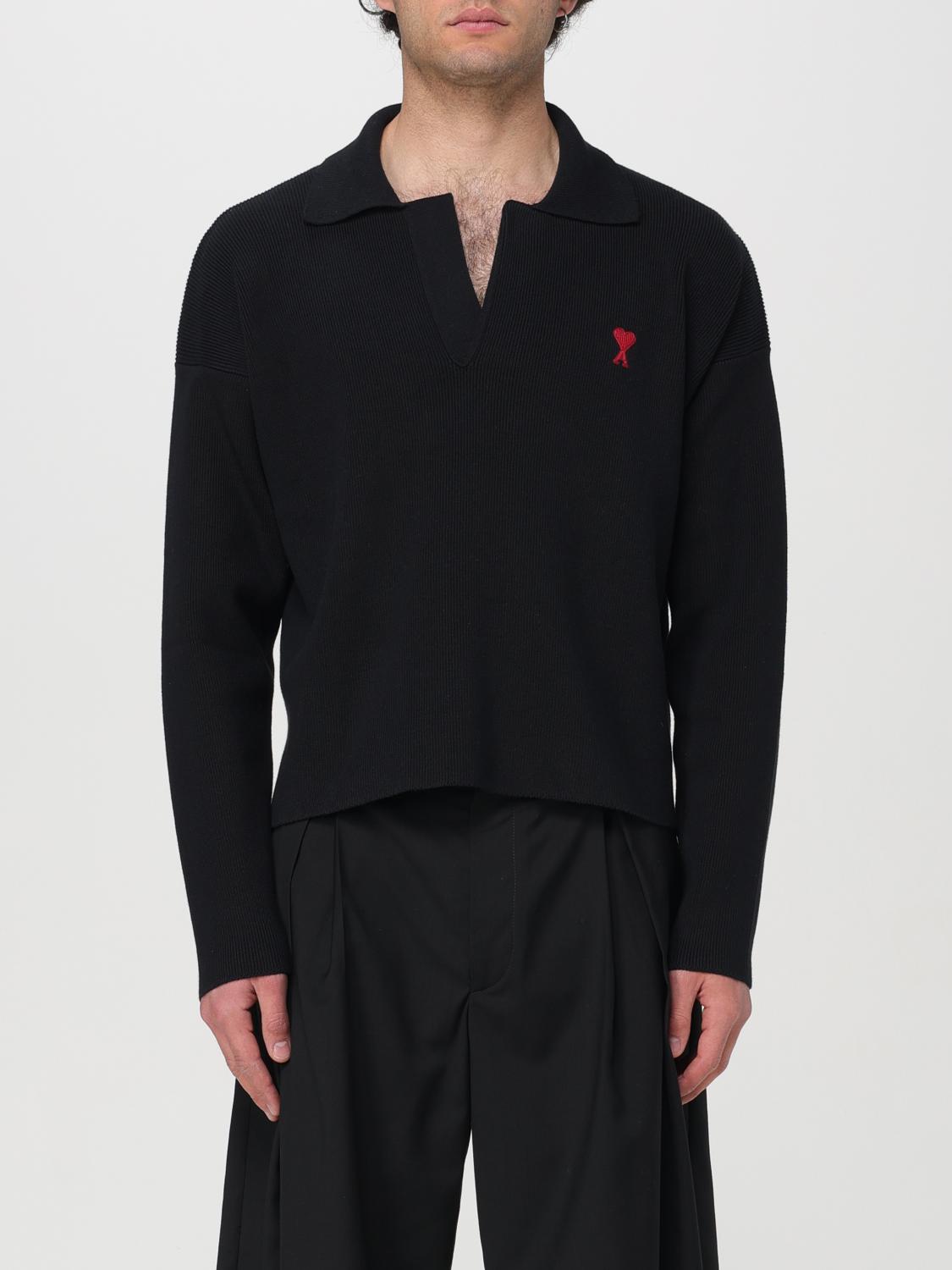 AMI PARIS JERSEY: Sudadera hombre Ami Paris, Negro - Img 1