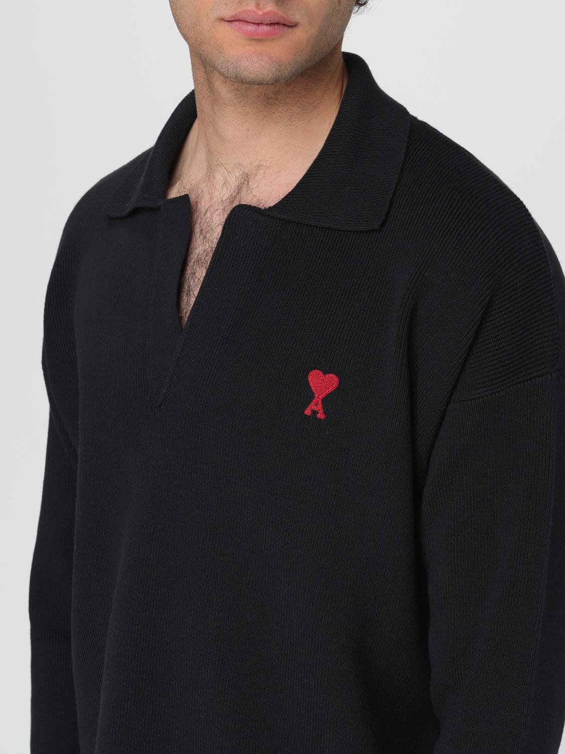 AMI PARIS JERSEY: Sudadera hombre Ami Paris, Negro - Img 4