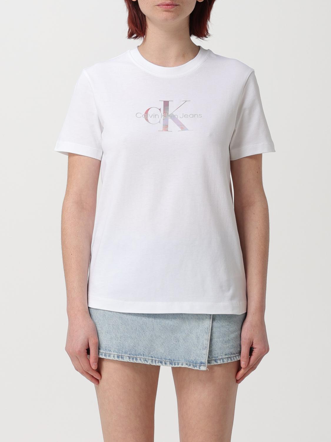 Calvin Klein T-shirt woman Ck Jeans - White | J20J223264 | GIGLIO.COM