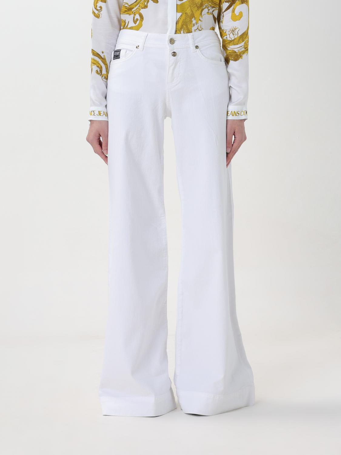 デニム・ジーパン VERSACE JEANS Woman Jeans White 76HAB561CEW01 003 Versace Jeans Couture Outlet: Jeans woman - White | Versace