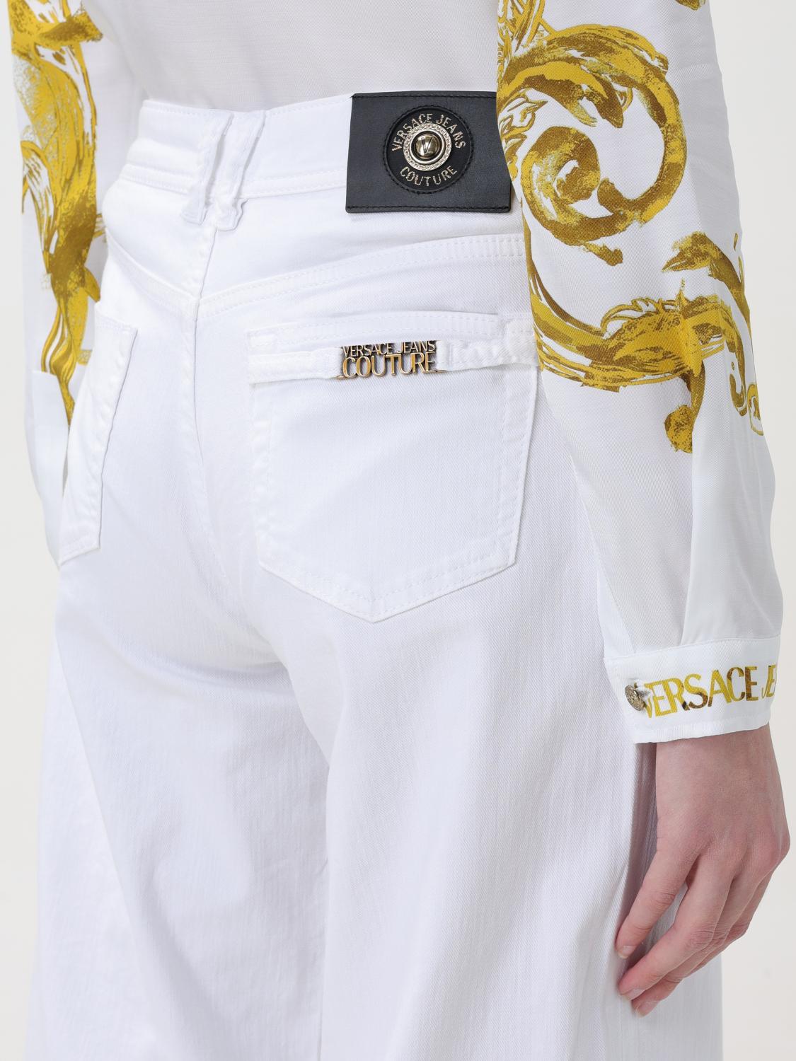 デニム・ジーパン VERSACE JEANS Woman Jeans White 76HAB561CEW01 003 Versace Jeans Couture Outlet: Jeans woman - White | Versace