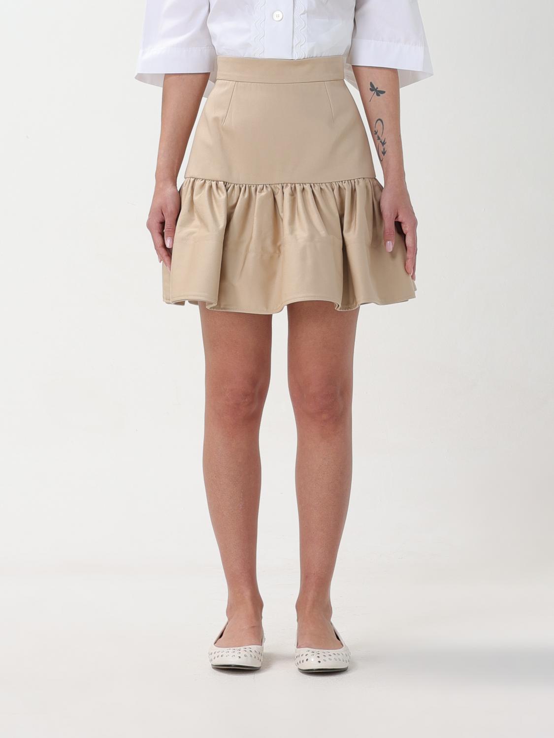 スカート PATOU Women Skirts SK0690189115B Beige Patou Pleated Midi Skirt | Neutrals | FARFETCH