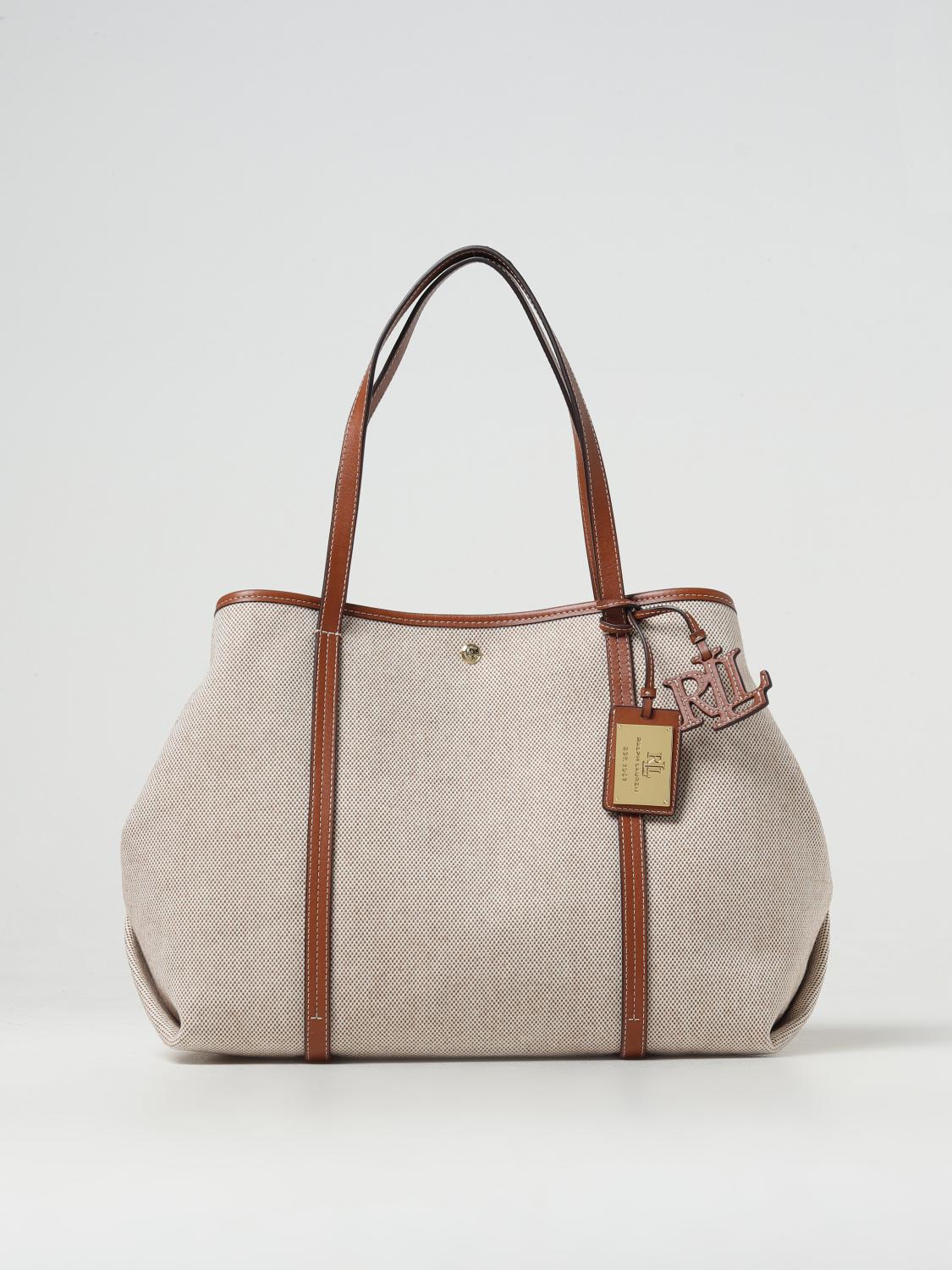 POLO RALPH LAUREN: Schultertasche damen Natural Polo Ralph