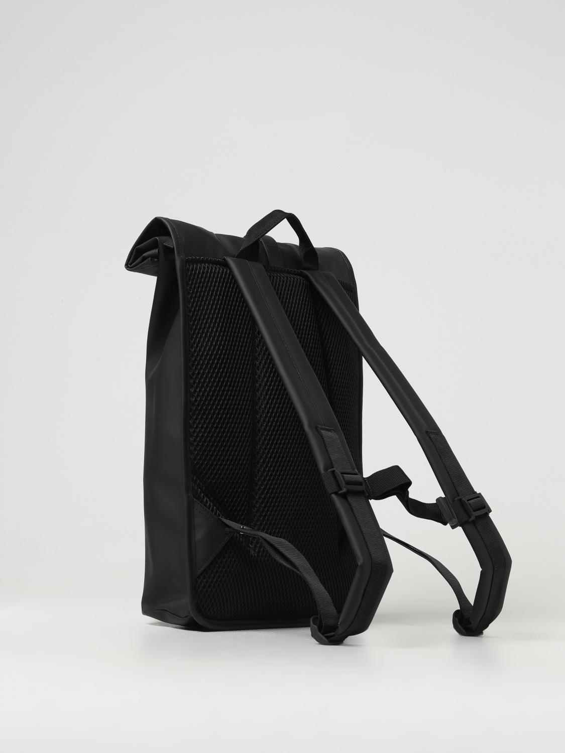 RAINS ZAINO: Zaino Rolltop Rucksack Rains in tessuto gommato, Nero - Img 2