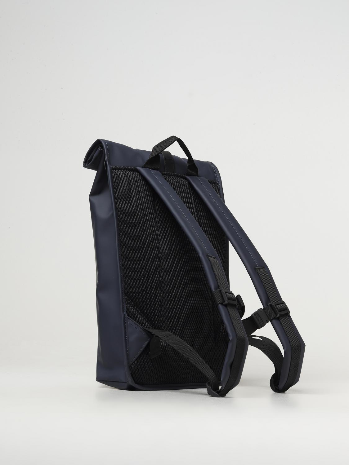 RAINS ZAINO: Zaino Rolltop Rucksack Rains in tessuto gommato, Blue - Img 2