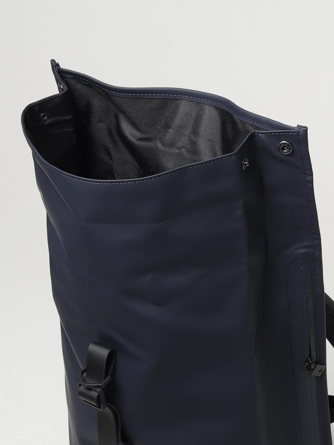 RAINS ZAINO: Zaino Rolltop Rucksack Rains in tessuto gommato, Blue - Img 4