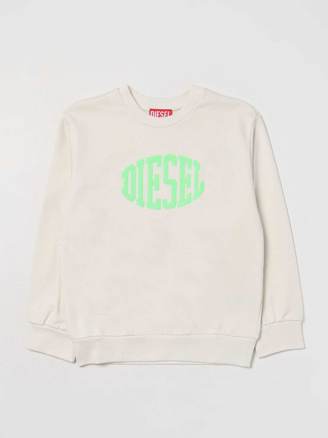 DIESEL PULL: Pull enfant Diesel, Jaune Crème - Img 1