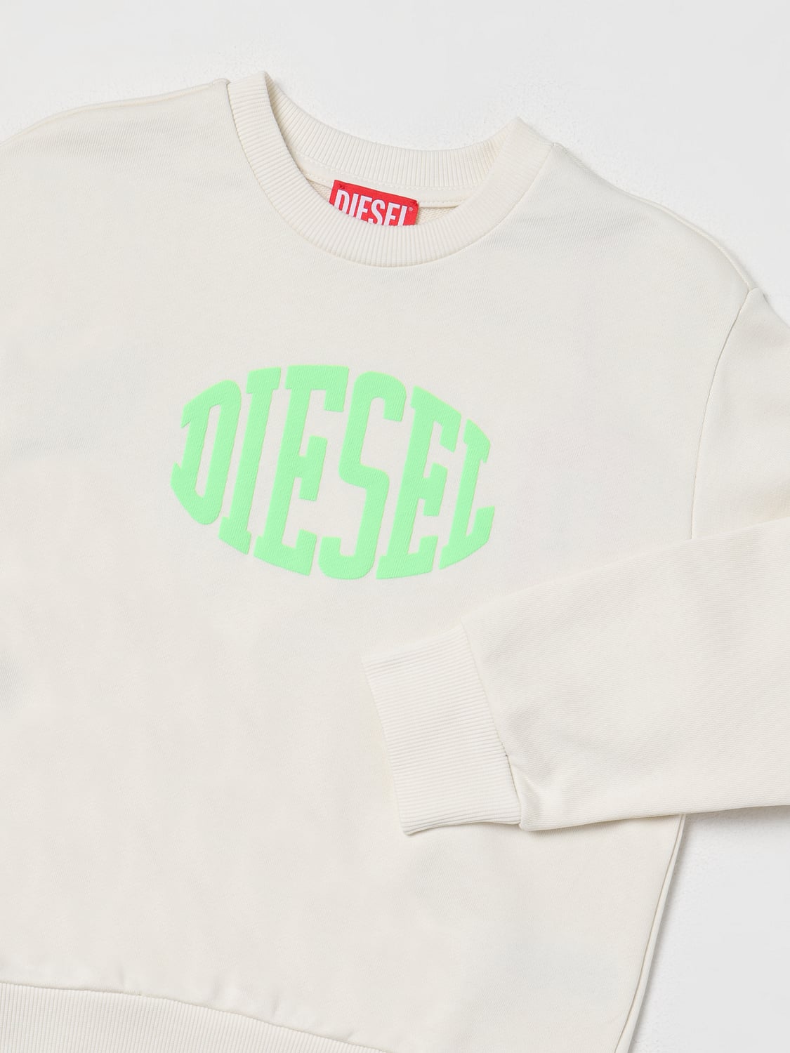 DIESEL PULL: Pull enfant Diesel, Jaune Crème - Img 3
