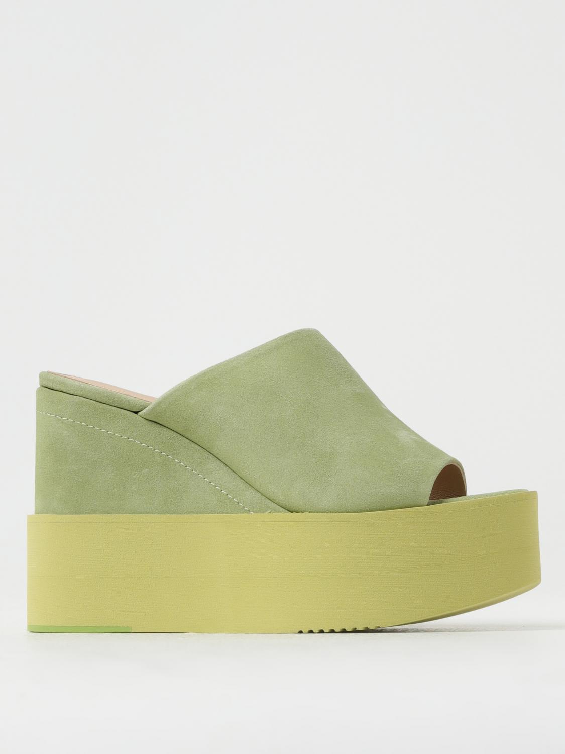 Sandales Paloma Barcelo En Cuir Jaune - Taille 7 US / 37 EU, Talons Hauts, Neuf Avec Emballage
