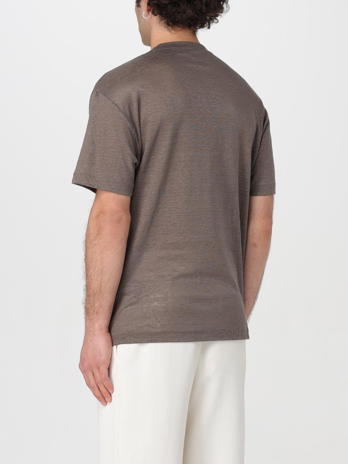 Tシャツ・カットソー GIORGIO ARMANI DOVE GREY SATIN T-SHIRT GIORGIO ARMANI: T-shirt men - Dove Grey | Giorgio Armani t
