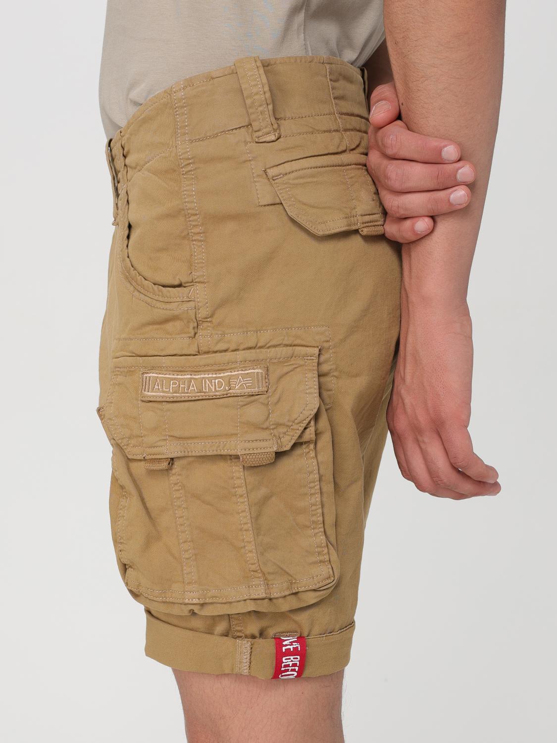 ALPHA INDUSTRIES 短裤: 短裤 男士 Alpha Industries, 绿色 - Img 3