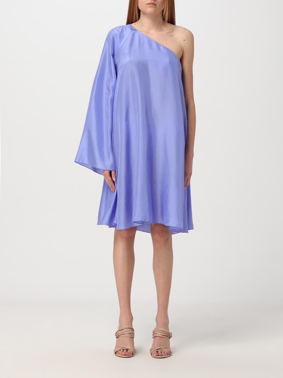 forte forte purple dress Forte_forte V-neck Silk Dress