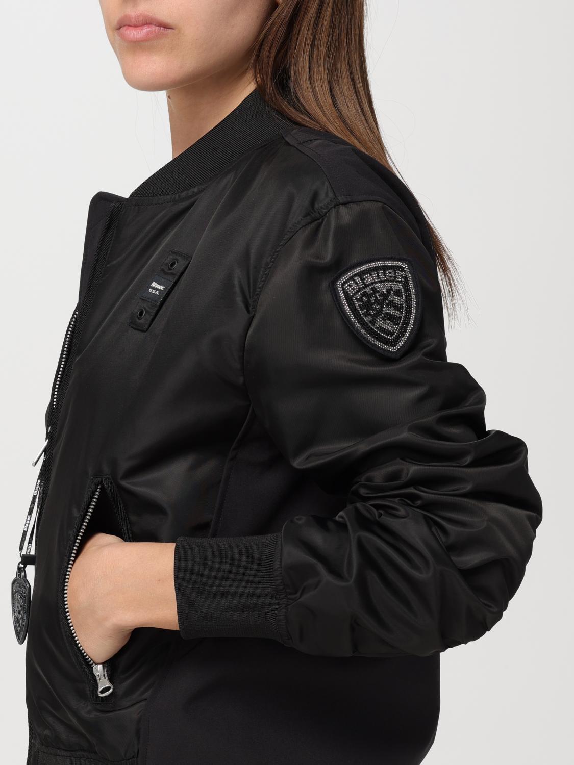 BLAUER JACKE: Jacke damen Blauer, Schwarz - Img 4