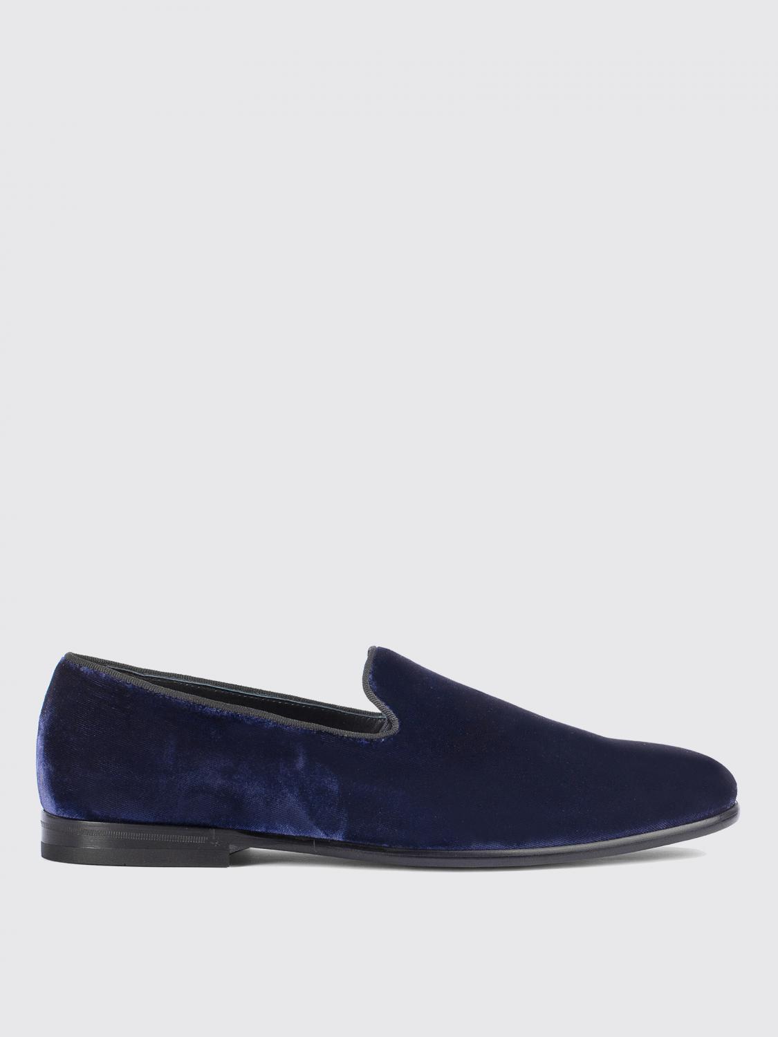 DOUCAL'S MOCASSINI: Mocassino Doucal's in velluto, Blue - Img 1