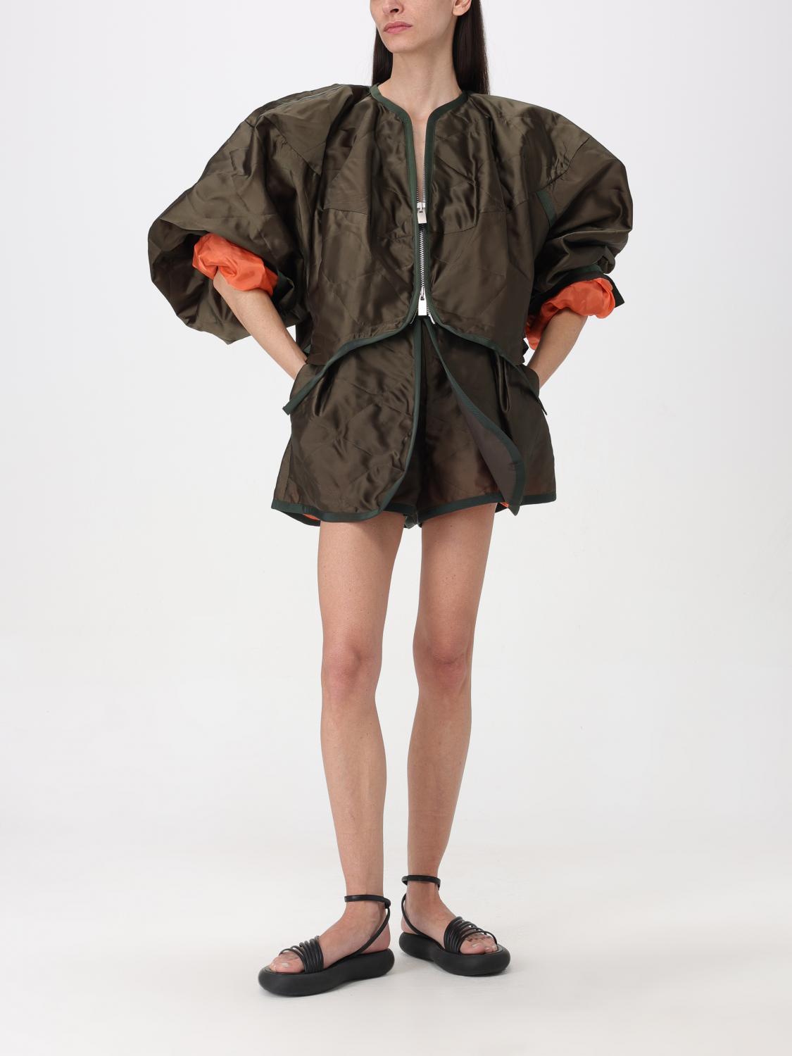 Sacai Short woman - Kaki | 2407223 | GIGLIO.COM