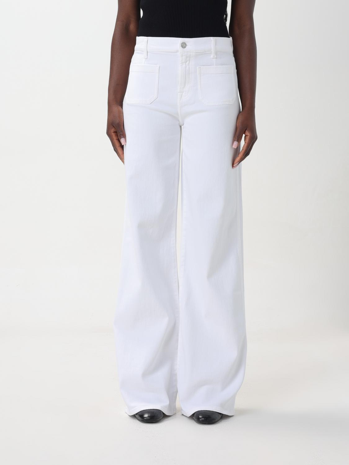 7 FOR ALL MANKIND PANTALONES: Pantalón mujer 7 For All Mankind, Blanco - Img 1