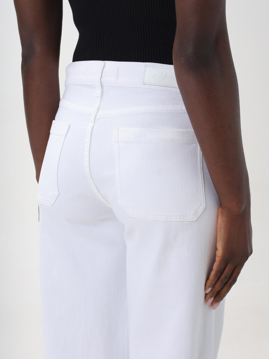 7 FOR ALL MANKIND PANTALONES: Pantalón mujer 7 For All Mankind, Blanco - Img 3