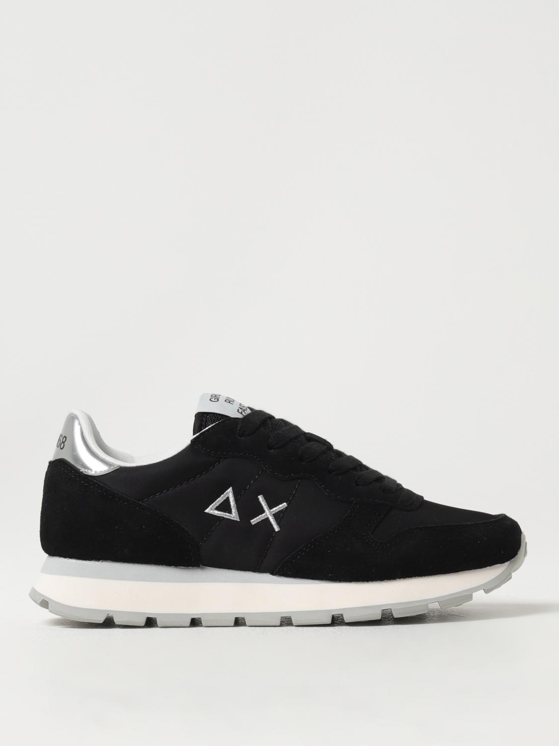 SUN68 SNEAKERS: Sneakers Ally Sun 68 in camoscio e nylon , Nero - Img 1