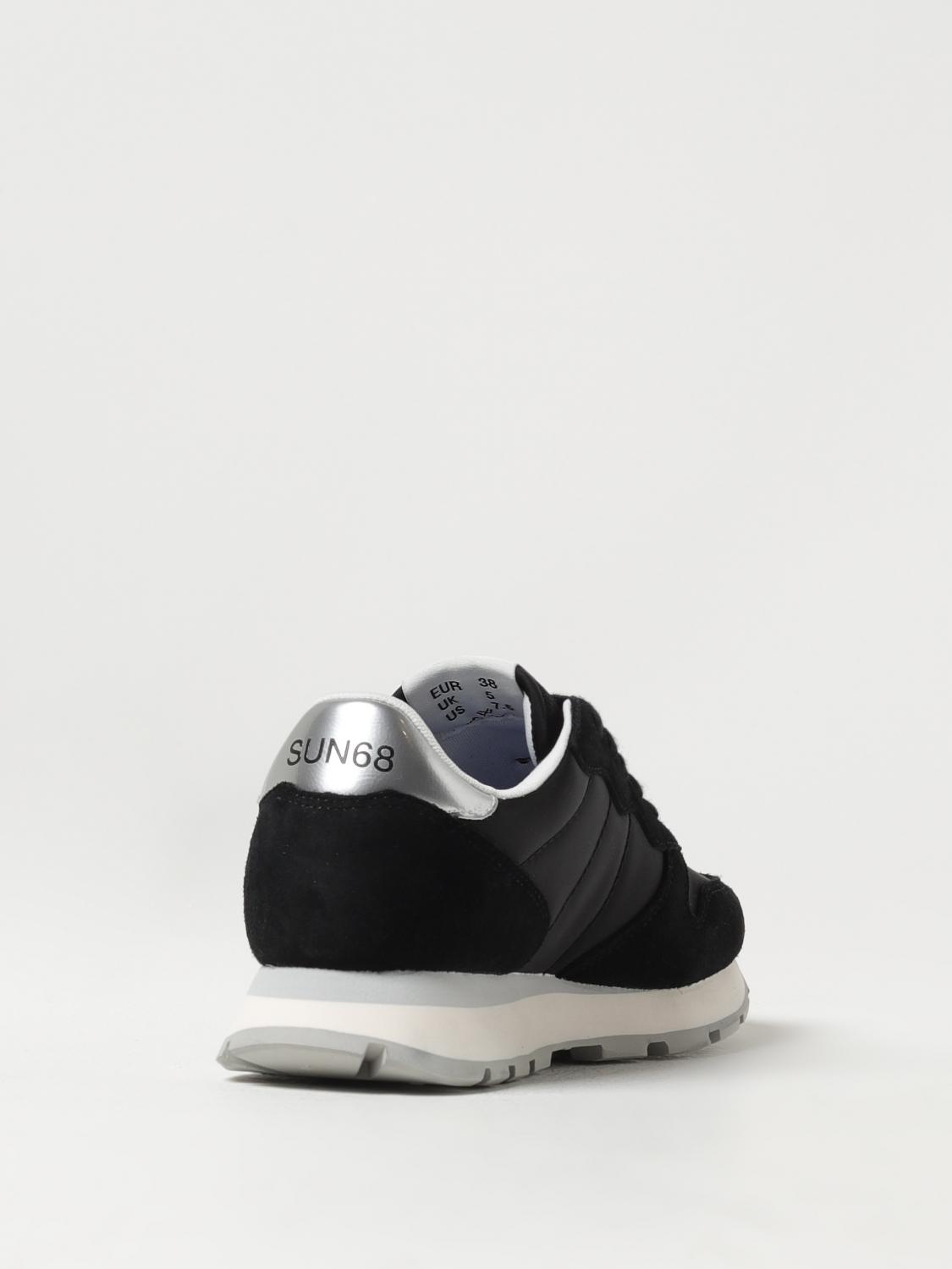 SUN68 SNEAKERS: Sneakers Ally Sun 68 in camoscio e nylon , Nero - Img 3