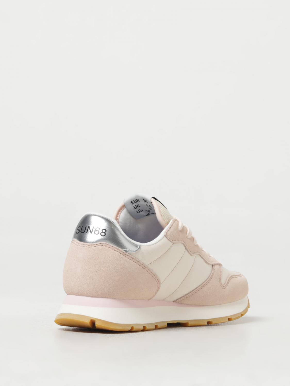 SUN68 SNEAKERS: Sneakers Ally Sun 68 in camoscio e nylon , Rosa - Img 3