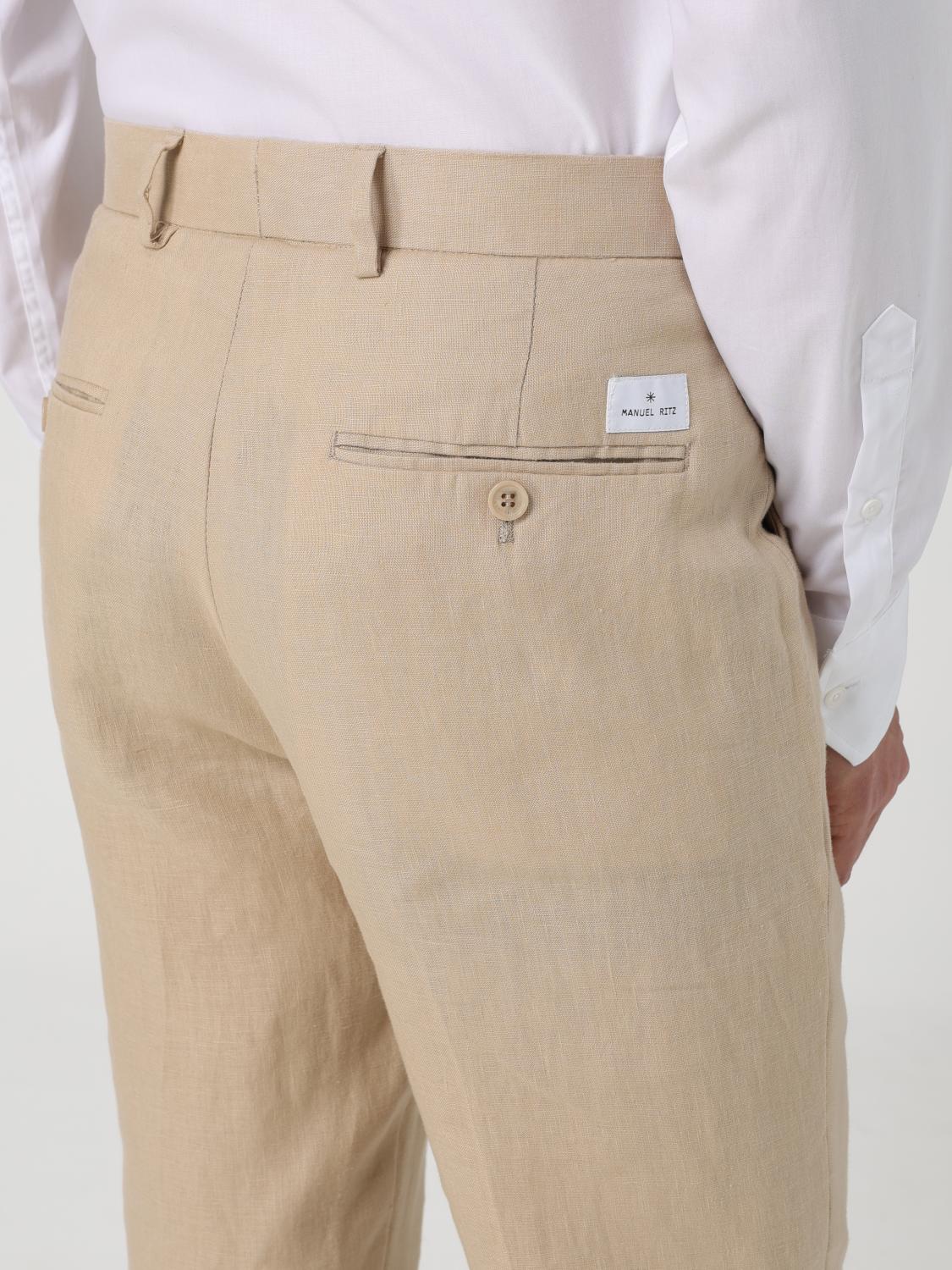 MANUEL RITZ PANTS: Pants men Manuel Ritz, Beige - Img 3