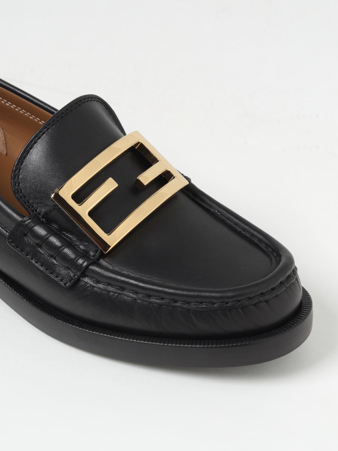 FENDI MOCASSINI: Mocassino Fendi in pelle , Nero - Img 4