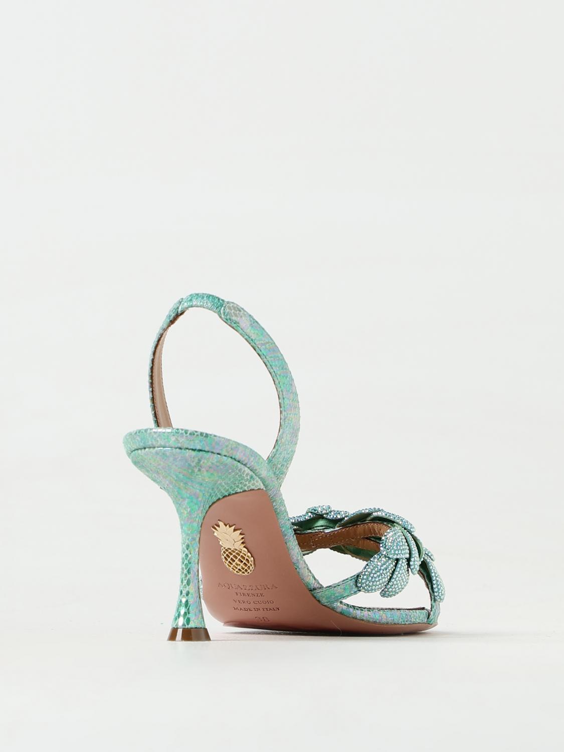 AQUAZZURA FIRENZE フラットサンダル フリンジ アクアズーラ｜ファッション