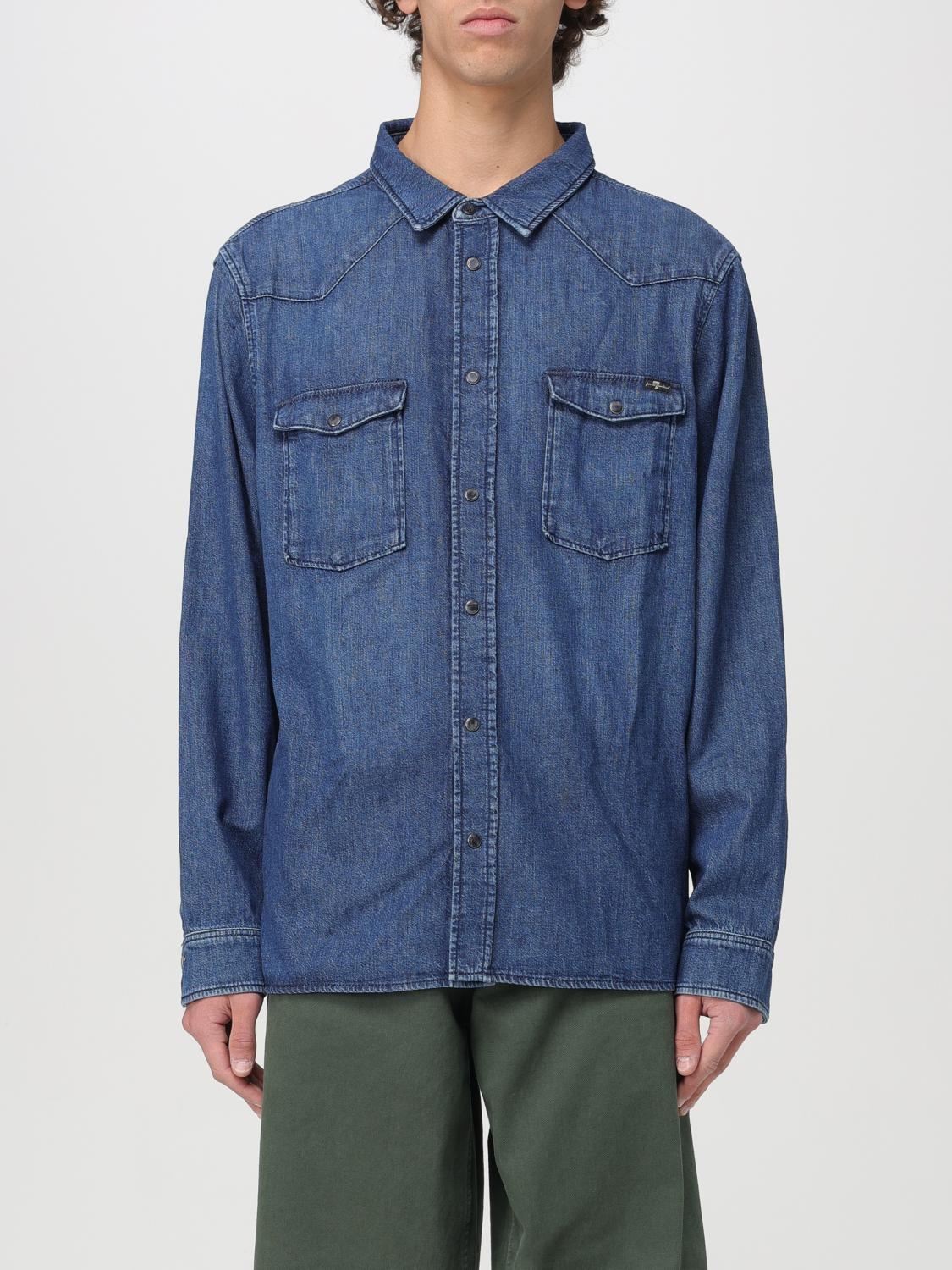 7 FOR ALL MANKIND: Shirt men - Blue | 7 For All Mankind