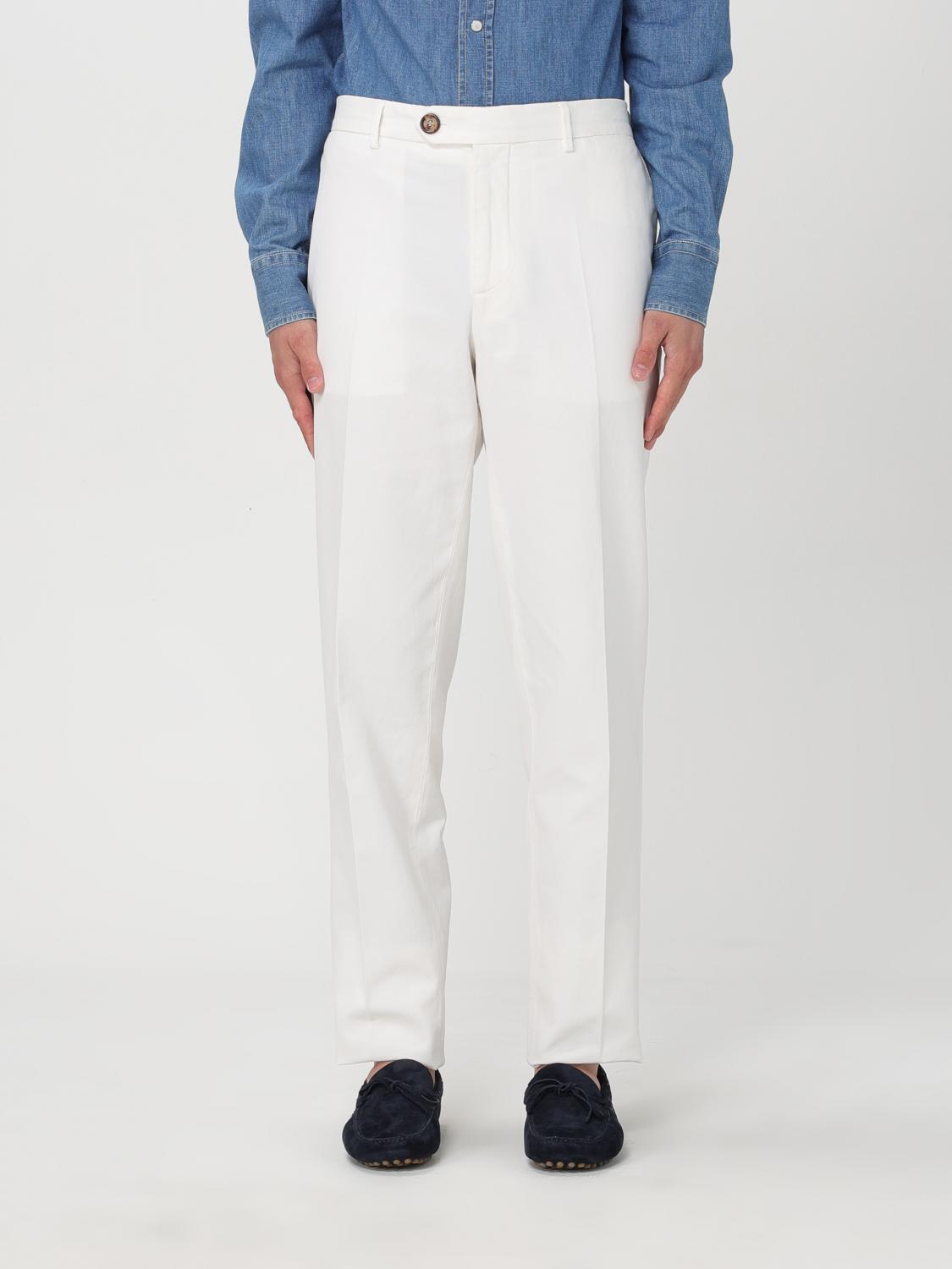 BRUNELLO CUCINELLI 팬츠: Brunello Cucinelli 코튼 팬츠, 화이트 - Img 1