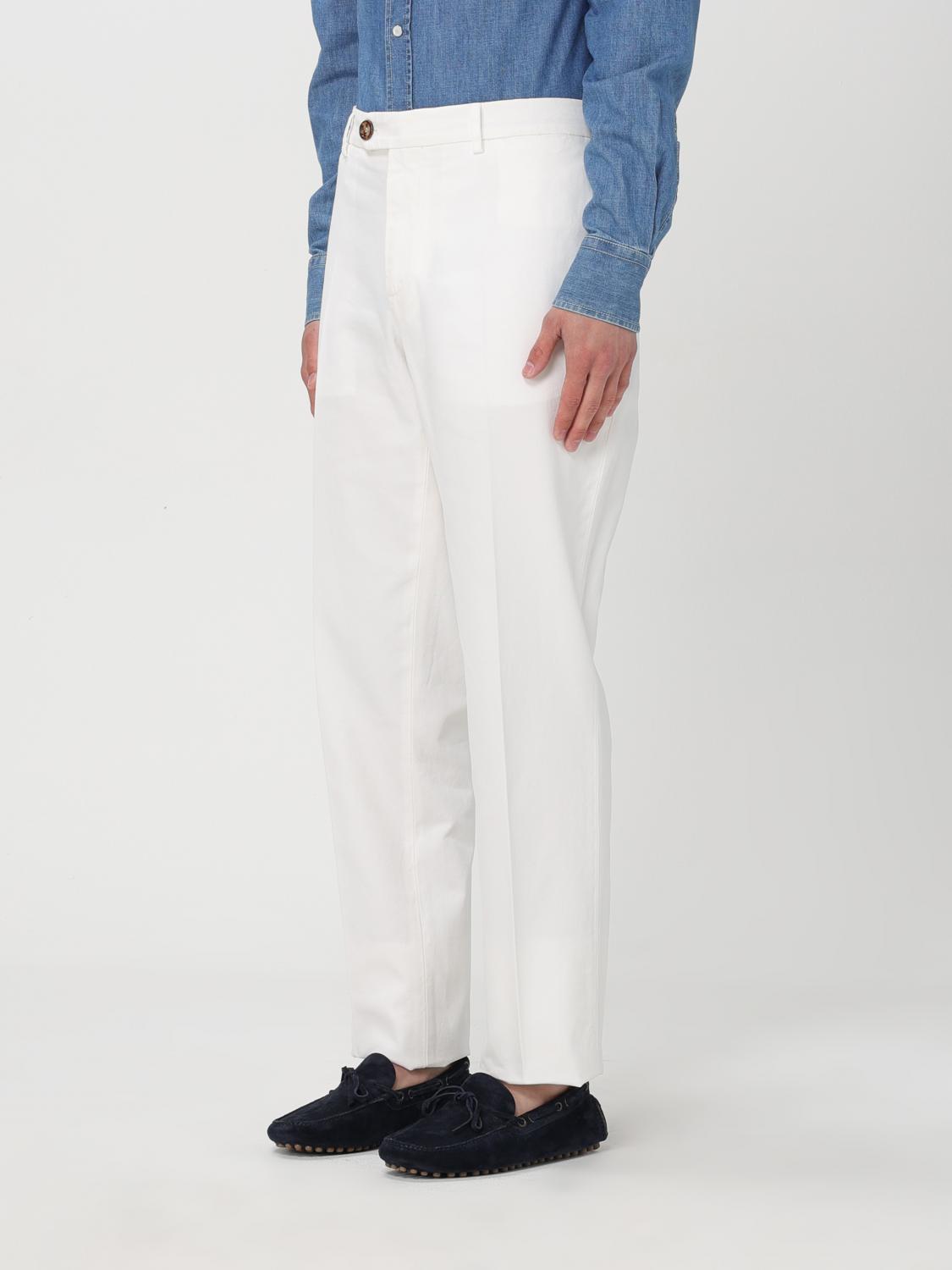 BRUNELLO CUCINELLI 팬츠: Brunello Cucinelli 코튼 팬츠, 화이트 - Img 4