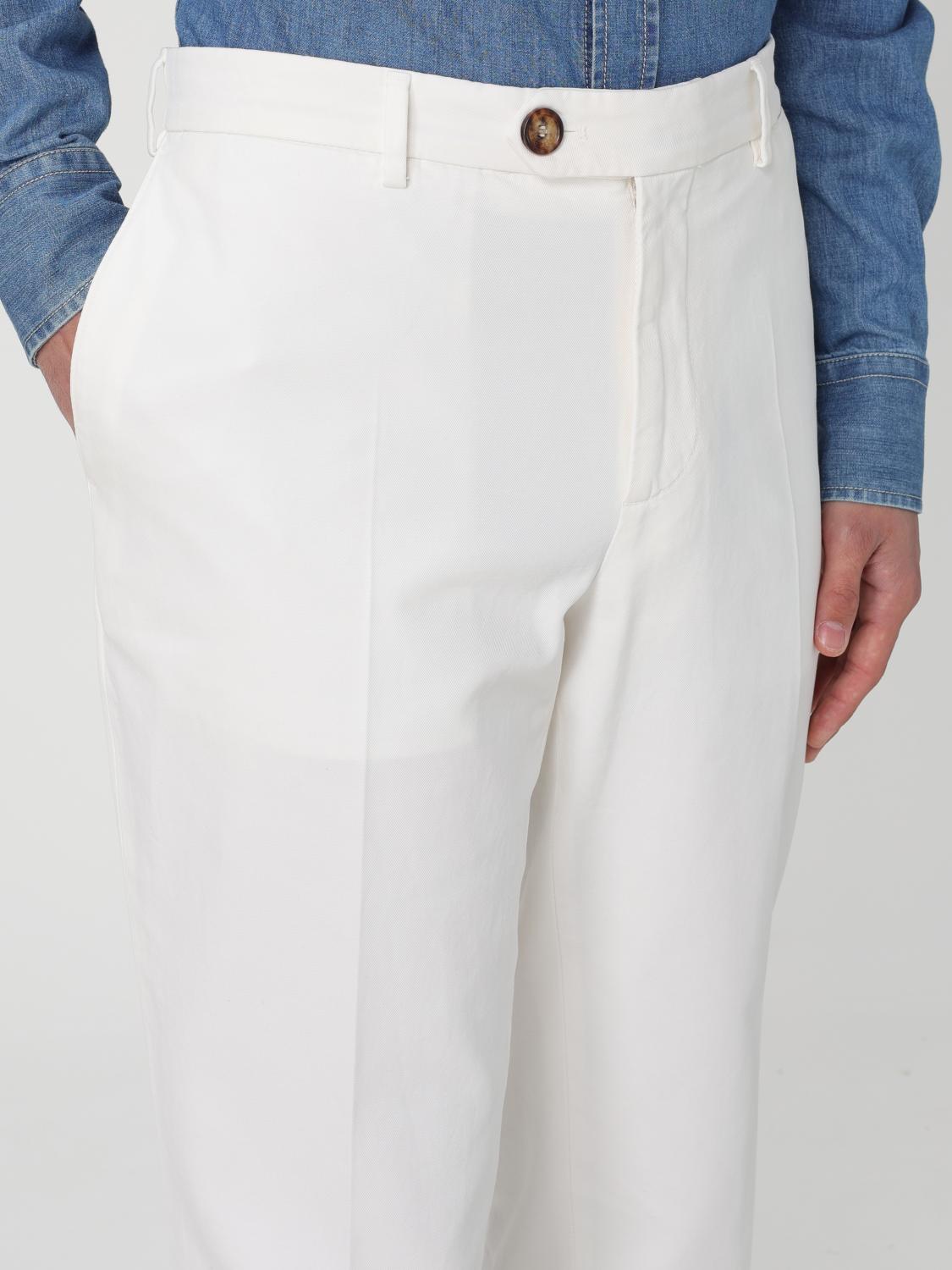 BRUNELLO CUCINELLI 팬츠: Brunello Cucinelli 코튼 팬츠, 화이트 - Img 5