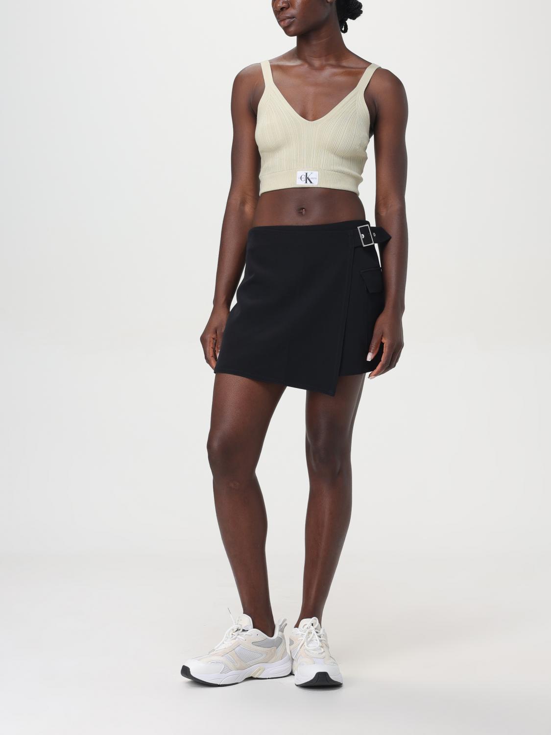 CALVIN KLEIN GONNA: Gonna donna Ck Jeans, Nero - Img 2